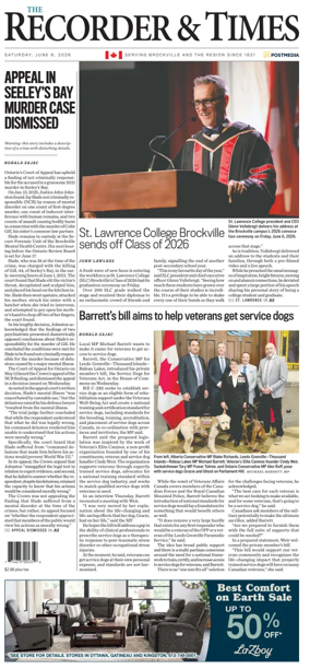 Cover of The Recorder & Times (Brockville)
