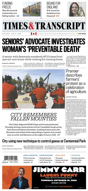 Cover of Times & Transcript