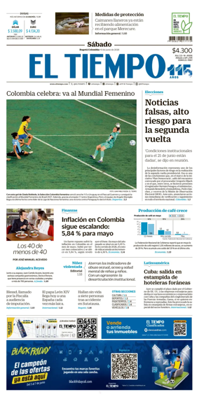 Cover of El Tiempo (Bogota)