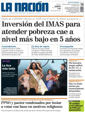 Cover of La Nacion (Costa Rica)
