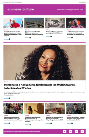 Cover of Euronews Culture and Sport (Spanish) Compiled Edition