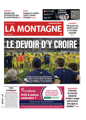 Cover of La Montagne (Clermont-Metropole)