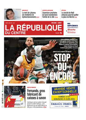 Cover of La Republique du Centre (Orleans - Loiret))