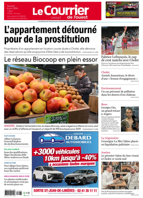 Cover of Le Courrier de l’Ouest (Cholet)