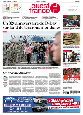 Cover of Ouest France (Cholet)