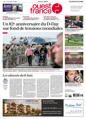 Cover of Ouest France (Les Sables-d'Olonne)