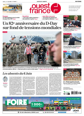 Cover of Ouest France (Mayenne)