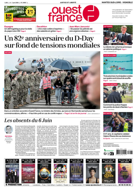 Cover of Ouest France (Nantes / Sud-Loire / Vignoble)