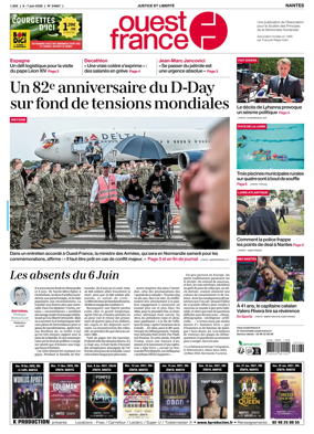 Cover of Ouest France (Nantes)