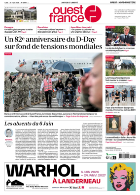 Cover of Ouest France (Nord-Finistere)