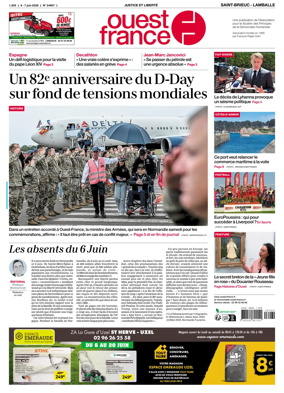 Cover of Ouest-France (Saint-Brieuc Lamballe)