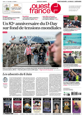 Cover of Ouest France (Saint-Nazaire La Baule Guerande)