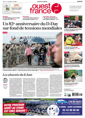 Cover of Ouest France (Sarthe)