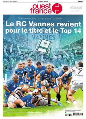 Cover of Ouest France (Vannes)