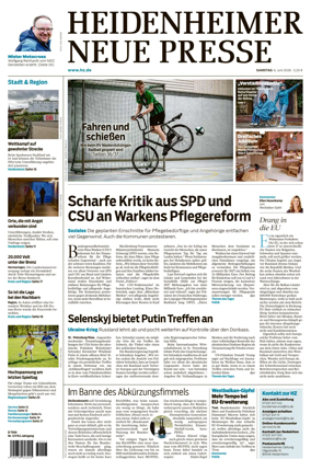 Cover of Heidenheimer Neue Presse