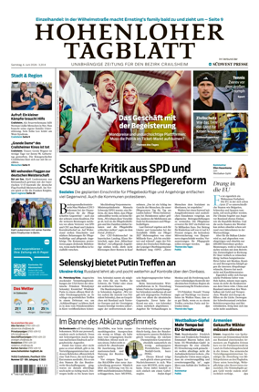 Cover of Hohenloher Tagblatt