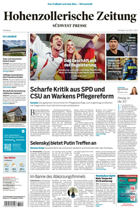Cover of Hohenzollerische Zeitung