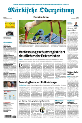 Cover of Markische Oderzeitung Bernau