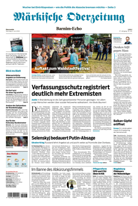 Cover of Markische Oderzeitung Eberswalde