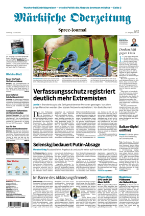 Cover of Markische Oderzeitung Spree-Journal