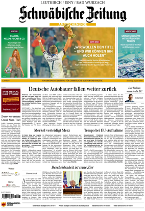 Cover of Schwabische Zeitung (Leutkirch / Isny / Bad Wurzach)