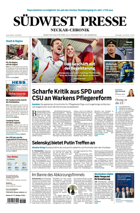Cover of SUDWEST PRESSE - Neckar-Chronik