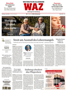 Cover of Westdeutsche Allgemeine Zeitung (Duisburg)