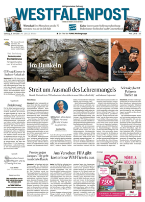 Cover of Westfalenpost (Bad Berleburg Wittgenstein)