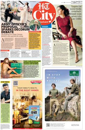 Cover of Hindustan Times (Lucknow) - Live