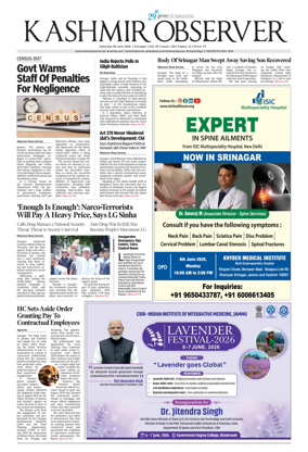 Cover of Kashmir Observer