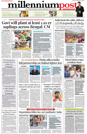 Cover of Millennium Post (Kolkata)