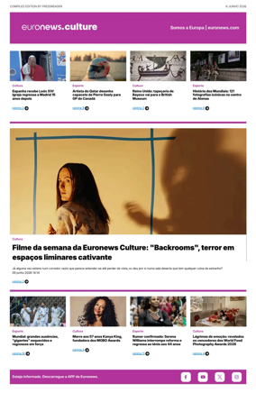 Cover of Euronews Culture and Sport (Portuguese)