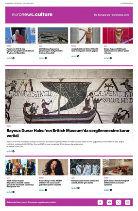 Cover of Euronews Culture and Sport (Turkish) Compiled Edition