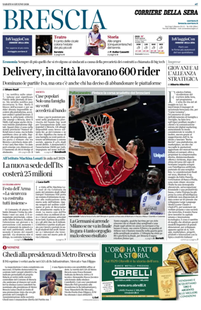 Cover of Corriere della Sera (Brescia)