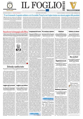 Cover of Il Foglio Quotidiano