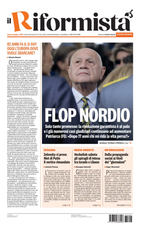 Cover of Il Riformista (Italy)