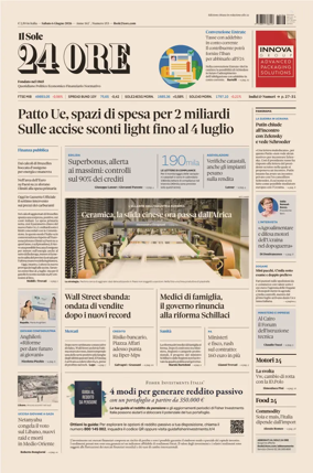 Cover of Il Sole 24 Ore