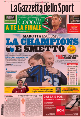 Cover of La Gazzetta dello Sport