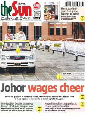 Cover of The Sun (Malaysia)