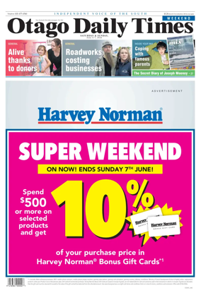 Cover of Otago Daily Times