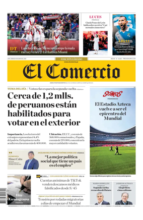 Cover of Diario El Comercio