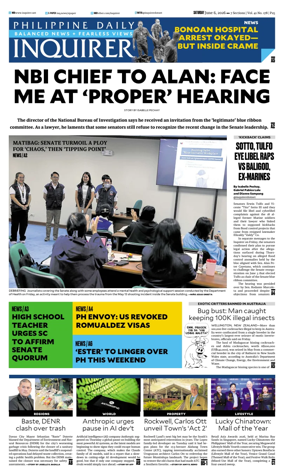 Cover of Philippine Daily Inquirer