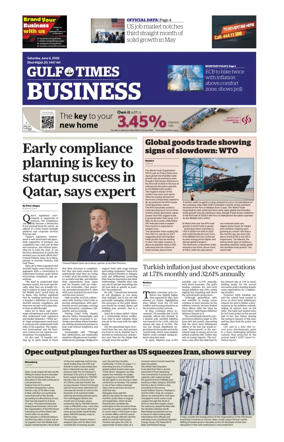 Cover of Gulf Times Business