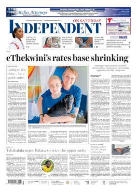 Cover of The Independent on Saturday