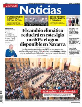 Cover of Diario de Noticias (Spain)