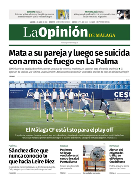 Cover of La Opinion de Malaga