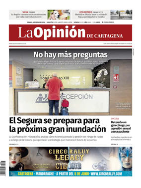 Cover of La Opinion de Murcia (Cartagena)