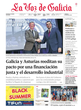 Cover of La Voz de Galicia (A Coruna)