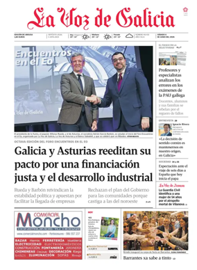 Cover of La Voz de Galicia (Arousa)