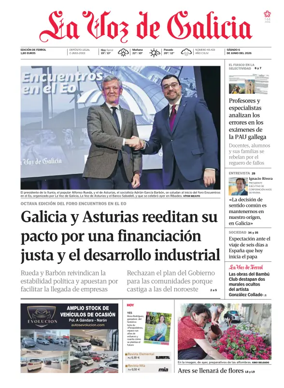 Cover of La Voz de Galicia (Ferrol)